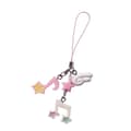 Star Charm Keychain Phone Strap for Mobile Devices Alloy Plastic Design Beaded Chain Secure Loss-Proof Functionality Rose Red