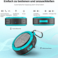 Miniatyrbild 3 av 5: Vattentät Bluetooth-högtalare, duschhögtalare Bluetooth högt ljud