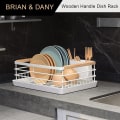 Miniatyrbillede 5 af 8: BRIAN & DANY Opvaskestativ i rustfrit stål, opvaskebakke til