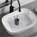 Miniatyrbillede 2 af 7: Vaskemåtte, Justerbar PVC Sort Pebble Vaskbeskytter til Stainl