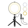 Miniatyrbillede 3 af 7: MACTREM 6\" Ringlys Selfie Ringlys med Stativ &