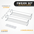 Pikkukuva 2 / 8: Deco haus Gewürzregale aus Metall - 2er Set - Für Gewürze,