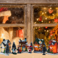 Miniatyrbild 4 av 5: Julbyuppsättningar, juldekoration i harts med LED-ljus Chr