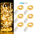 Miniatyrbillede 1 af 7: Fe-lyskæder, 6 stk. 7ft 20 LED stjernelys CR2032 Batt