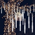 Miniatyrbillede 1 af 5: Meteorskur 30cm, 8 Vandtætte Transparensrør String Lys