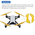 Miniatyrbild 3 av 5: 4-färgade propellrar Färgade rekvisita Blad för Tello EDU Drone (Röd/Vit/Svart/Gul)