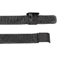Miniatyrbilde 3 av 8: Justerbar erstatningsklokkestropp Pustende sammenleggbar spenne Hurtigutløsing Rustfritt stål klokkebånd for Mi Band 8 Svart