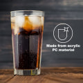 Miniatyrbilde 2 av 5: 3 stk 265 ml PC gjennomsiktig plast åttekantet vannglass husholdning