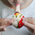 Miniatyrbillede 4 af 4: 6 Hullers Ocarina, Alto C, Glaserede Keramik, Smukt Design, Gaveidé