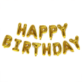 Miniatyrbillede 1 af 5: Happy Birthday Ballon Banner Fest 16 Tommer 3D Aluminiumfolie Bal