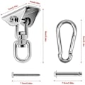 Miniatyrbillede 2 af 5: Heavy Duty Rustfrit Stål Loftskrog, 360° Rotation Hængende Sving Krog