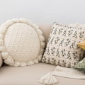 Miniatyrbilde 5 av 5: Blad broderi dekorativ putetrekk Boho Tufted lin putetrekk for sofa seng