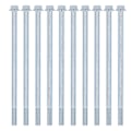 Miniatyrbillede 2 af 8: 10 stk Halvgevind Bolte Fint Gevind Kulstofstål Robust Forlænget Hex Halv Tand Bolte 10x210