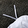 Miniatyrbild 5 av 5: 3-delat Set Modern Stil Rynkad Polyester Sängkläder Kuddfodral Täcke (Vit Queen)