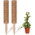Miniatyrbillede 1 af 6: 2 stk. Kokosnøddepind 40cm Plantepind Kokos Totem Stang Mosstang