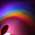 Miniatyrbillede 2 af 5: Regnbue LED Farverig Kreativ Natlampe, 2 Tilstande Ægformet Regnbue Projektionslampe Børneværelse Dekoration (A)