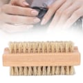 Miniatyrbillede 10 af 10: Neglebørste Fingernegl Tånegl Neglebånd Rengøring Dobbeltsidet Træ Manicure Pedicurebørste