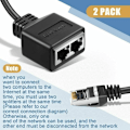 Pikkukuva 2 / 5: RJ45 Ethernet-kaapeli 2 kpl Verkkoadapteri Ethernet-jakaja-adapteri Ethernet-jatkojohto Kaksinkertainen verkkokaapeli Cat5 Cat5e Cat6 Cat7 LAN-adapteriin