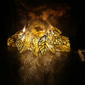 Miniatyrbilde 3 av 8: Party Xmas Hollow Metal Gold Leaf String Light 20 LED Strip Lamp