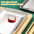 Miniatyrbilde 3 av 5: Rustfritt stålplate Rektangulær plate Håndverk dekorasjon