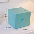 Miniatyrbillede 3 af 5: Skrivebordsopbevaringsboks i plast, stabelbar, firkantet skrivebordsarrangør med skuffe til hjemmeklips, kontorartikler, tilbehør, blå