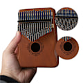 Miniatyrbillede 3 af 5: 17-tangenters kalimba tommelfingerklaver; stemmehammer, fingerdæksler, tangent