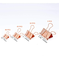 Miniatyrbild 4 av 8: Rose Gold Binder Clips Paper Clamps, Assorted Sizes Set (Small,