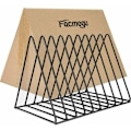 Miniatyrbillede 1 af 5: 9 Slots Vinyl Record Storage Rack For A Desk A Shelf Black