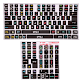 Miniatyrbilde 2 av 8: 2 stk tastaturklistremerker PVC dekorative generelle stasjonære datamaskintaster klistremerker for 84 til 108 taster tastatur