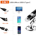 Miniatyrbilde 4 av 8: USB Digital Mikroskop, Bysameyee Håndholdt 40X-1000X