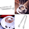 Miniatyrbillede 4 af 8: 4 stk. isterntang sukkertang, mini serveringstang, rustfrit stål tang lille køkkentang til te-selskab kaffebar