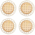 Miniatyrbillede 1 af 5: Håndlavede Rattan-underlag til værelsesindretning - Boho-underlag til