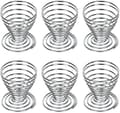 6 pcs. Stainless Steel Spring Wire Washers Boiled Egg Cups Holder Stand (FMY)