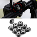 Miniatyrbillede 4 af 9: 10 stk. V-slots modeller remskive til 3D-printer, V-slot POM plast remskive kuglelejer V leje passiv remskive (sort)