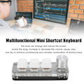 Miniatyrbild 5 av 8: Mini 3-knappars mekaniskt vitt speltangentbord Programmerbart enhands för kontorsspel musik industriell kontroll