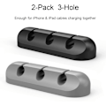 Pikkukuva 2 / 7: 2 Pack kaapelipidikkeet - Johdon organizer, Kaapelin hallinta, 6 mm:n johdon pidikejärjestelmä - Liimattavat kumijohtokoukut sopivat kotiin, toimistoon, koppiin, autoon, työpöytään