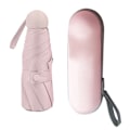 Pikkukuva 1 / 5: Kapseli sateenvarjo Mini Pocket UV-kestävä 2 käyttöä 5 osaa 8 reunaa Ulkoilutarvikkeet Pinkki