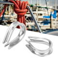 Miniatyrbilde 1 av 8: 50 stk U-klemmer 304 rustfritt stål wire tau klips beskyttelse hjerte ring sett universell M4