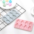 Miniatyrbilde 5 av 6: 2 stk 8-hulls pepperkake mann isbittbrett silikonform for