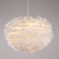 Miniatyrbild 3 av 5: Vit fjäderhänge Chandelier 30CM E27 40W för barn