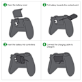Miniatyrbillede 4 af 5: Genopladeligt batteri til Xbox One-controller til Xbox One, Xbox One S, controller med USB-opladerkabel