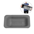 Pikkukuva 2 / 2: Retractable Sink Drain Basket Plastic Sink Drying Rack Extendable Colander Over Sink Vegetable Fruits Strainer