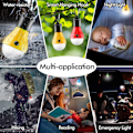 Miniatyrbild 5 av 5: 4-pack bärbara LED-tältlampor - Nödlampor