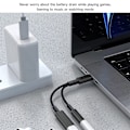 Pikkukuva 4 / 5: USB-C-3,5 mm:n kuulokeliitäntä- ja laturiadapteri, 2-in-1 USB