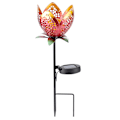Miniatyrbild 1 av 8: Solcellsdrivna Dekorationslampor för Trädgård, Vattentät Utomhusbelysning med Blomformad Design, Trädgårdsspettlampor för Uteplats Gräsmatta, Automatisk Solcell