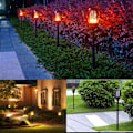 Miniatyrbillede 5 af 8: kefflum 4x Solar Flammenlicht Solar Gartenleuchten 96 Led
