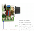 Miniatyrbild 3 av 5: 2000W 25A SCR Varvtalsregulator Hög Effektivitet Konstant Spänning