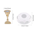 Miniatyrbillede 3 af 5: Magnetisk negletip øvelsesstand base legering holder neglekunst display stand hvid diamant krystal