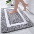 Miniatyrbillede 1 af 7: Bademåtte skridsikker vaskbar bademåtte blød mikrofiber dyb luv bademåtte - 40 x 60 cm, grå