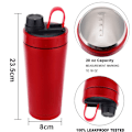 Miniatyrbillede 2 af 5: Rustfrit Protein Shaker Flaske i Rustfrit Stål Holder Varmt/Koldt